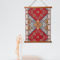 Red Beige Turkish Kilim Rug Oriental Wall Tapestes