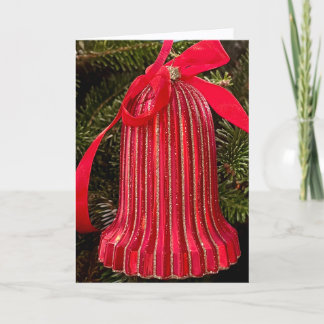Red Bell Christmas Tree Ornament Dankeskarte