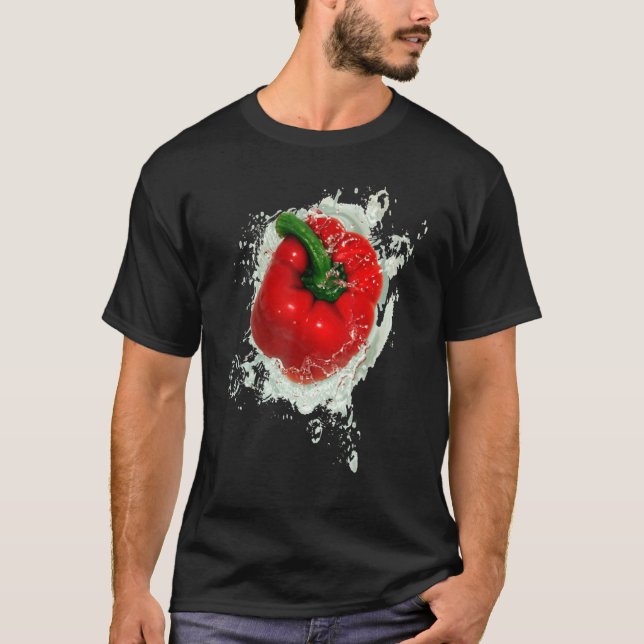 Red Bell Pepper Splash T-Shirt (Vorderseite)