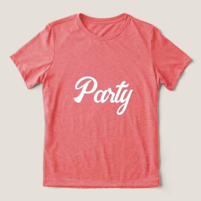 Red Bella-Leinwand Party T - Shirt (Design Vorderseite)