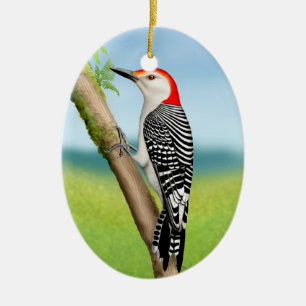 Red Bellied Woodpecker auf Branch Ornament