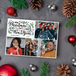 Red Berries 4 Foto Frohe Weihnachtsfeier Neues Jah Feiertagskarte