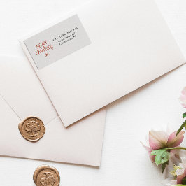 Red Berries Frohe Weihnachten Custom Rücksendeadre Adressaufkleber