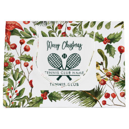 Red Berries Greenery Tennis Club Große Geschenktüte