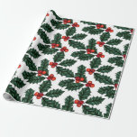 Red Berries & Holly Christmas Wrapping Paper Geschenkpapier<br><div class="desc">Entdecken Sie Ihre Weihnachtsgeschenke mit den Red Berries und dem Holly Christmas Wrapping Paper! Ideal für Kinder,  Erwachsene und sogar Haustiere! Anpassen durch Hinzufügen von Text,  falls gewünscht.</div>