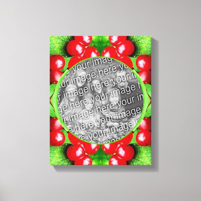 Red Berries Nature Frame erstellen Sie Ihr eigenes Leinwanddruck (Vorderseite)