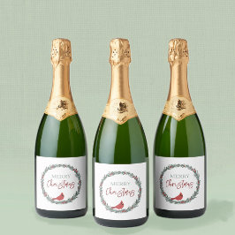 Red Berries Wreath and Red Cardinal Christmas 