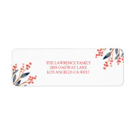 Red Berry Foliage Weihnachtsadresse