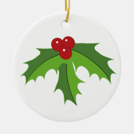 Red Berry Holly Keramik Ornament