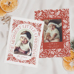Red Berry Merriest Little Christmas Arch Foto Feiertagskarte<br><div class="desc">Eine einzigartige und moderne Urlaubskarte in Form eines Bogengewölbes mit moderner Typografie, die sich elegant um Ihr Foto herum bildet, und originell handgezeichnet Winterfolienkunst. Personalisieren Sie die Vorder- und Rückseite einfach mit Ihrem eigenen Text und Fotos mithilfe der bereitgestellten Vorlage. Klicken Sie zum weiteren Anpassen auf "Bearbeiten mit Design für...</div>