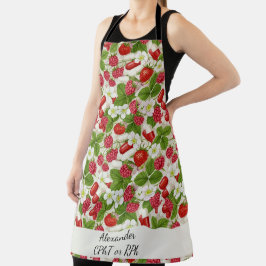 Red Berry & Pills Pharmacy Kitchen Schürze