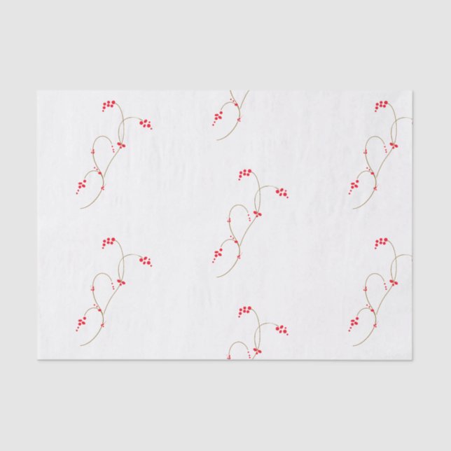 Red Berry Tissue Paper Seidenpapier (Vorderseite)