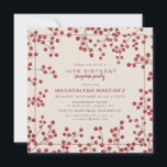 Red Berry Winter 30. Geburtstag Überraschung Party Einladung<br><div class="desc">Die rustikale Chic Geburtstagsfeier lädt zu rustikalen roten Waldbeeren ein. Moderne und minimale Typografie ergänzt die zeitgenössische Ästhetik.</div>