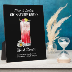 Red Beverage ・ PERSONALISIEREN Sie diese Signature Fotoplatte