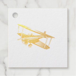 Red Bi-Flugzeug Foil Favor Tag