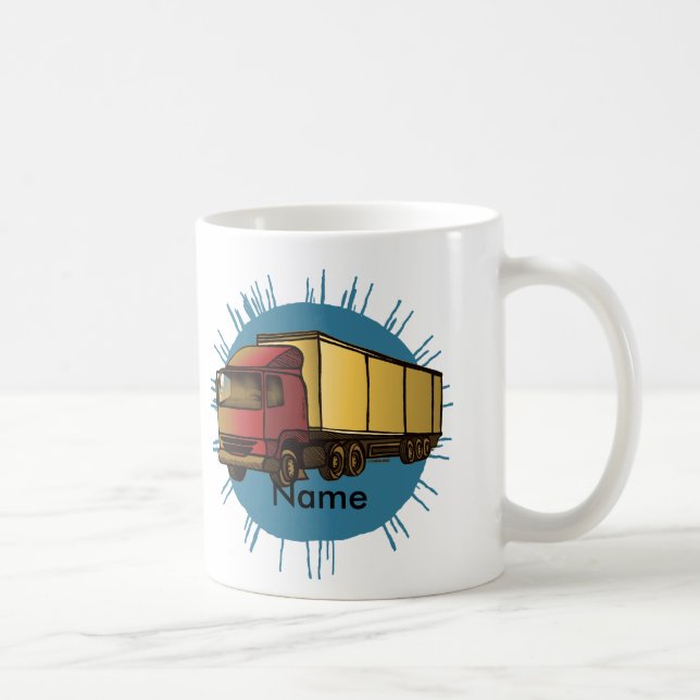 Red Big Rig Truck Tasse (Rechts)