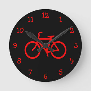 Red Bike Runde Wanduhr