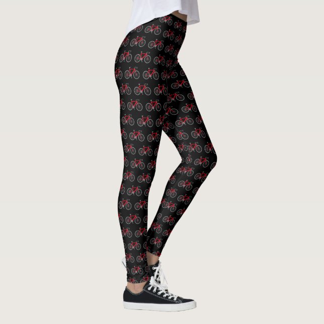 Red Bikes auf schwarz Leggings (Rechts)