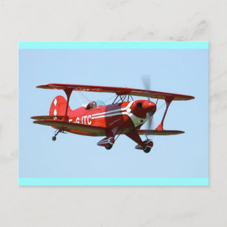 Red Biplane Postkarte