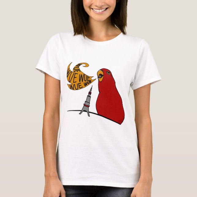 Red birb "GUMIZILLA" wuewuewue... T-Shirt (Vorderseite)
