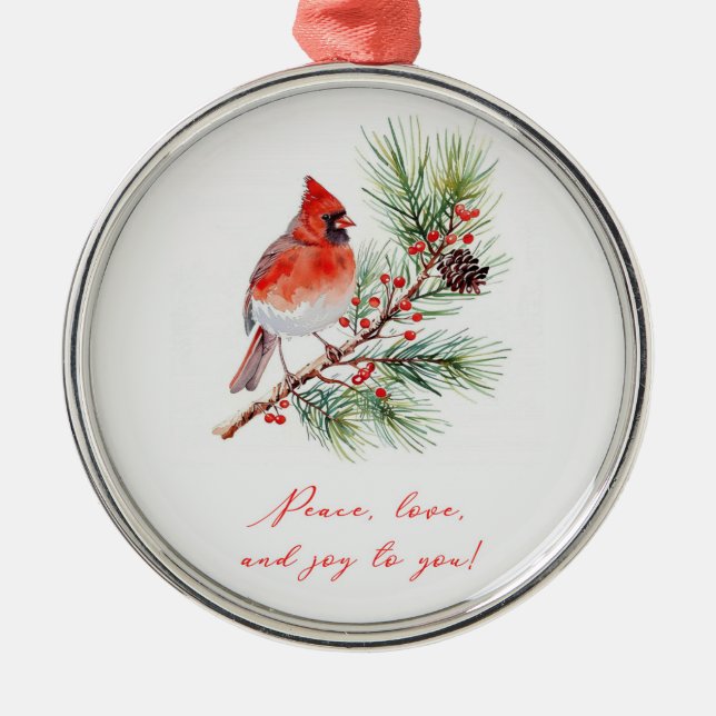 Red Bird Cardinal Christmas Ornament (Vorne)