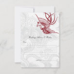 Red Bird & Floral Wedding Advice Cards Hinweiskarte<br><div class="desc">Stilvolle und elegante Red Bird & Floral Wedding Advice & Wish Cards.</div>