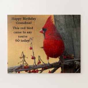 Red Bird Kardinal Large Pieces Gift Oma Puzzle