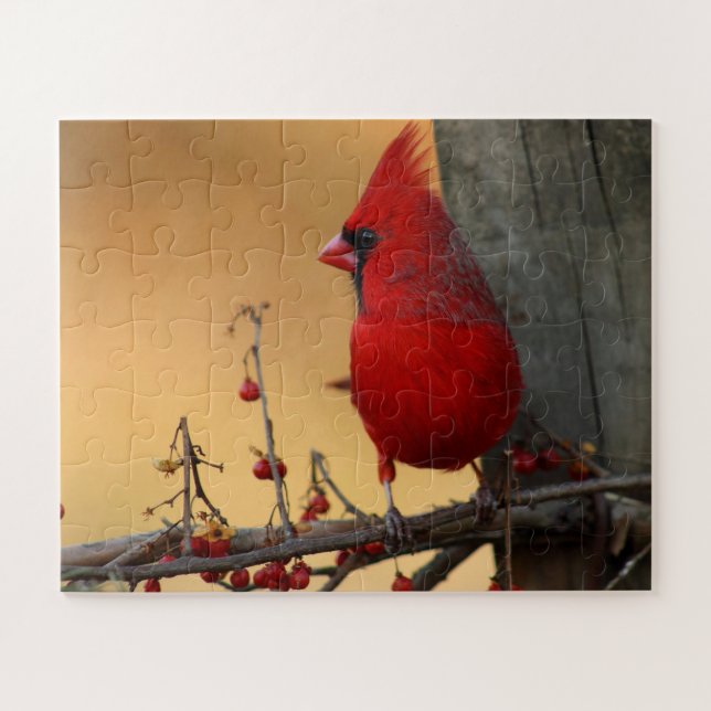 Red Bird Kardinal Large Pieces Gift Oma Puzzle (Horizontal)