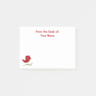 Red Bird Notepad Post-it Klebezettel