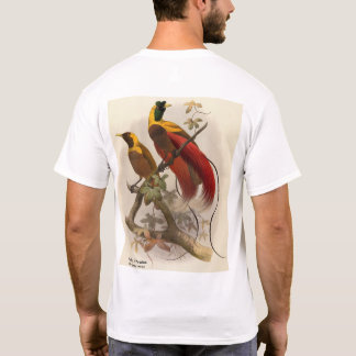 Red Bird of Paradise, Front- und Reverse-Artwork T-Shirt