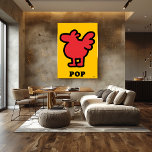 Red Bird Pop Art - Cartoon Tierische Silhouette Poster<br><div class="desc">Dieses Rot-Vogel-Pop-Kunstposter zeigt eine spielerische Silhouette auf einem hellgelben Hintergrund. Mit fetten Linien und einem minimalistischen Cartoon-Stil ist es Teil der Pop Animal Collection,  die sich perfekt für farbenfrohe Innenräume und Pop-Kunstliebhaber eignet.</div>