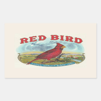 Red Bird Rechteckiger Aufkleber