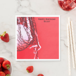 Red Birthday Net & Volleyball Serviette