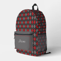 Red Black and Gray Tartan Kariert