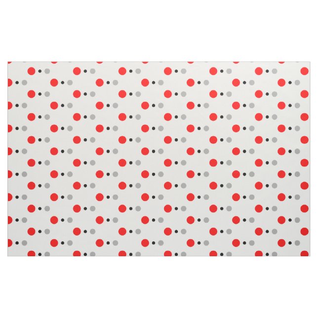Red Black and Grey Polka Dot Fabric Stoff (Fat Quarter (45,7 x 55,9 cm))
