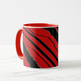Red Black Animal Print Red Combo Tasse