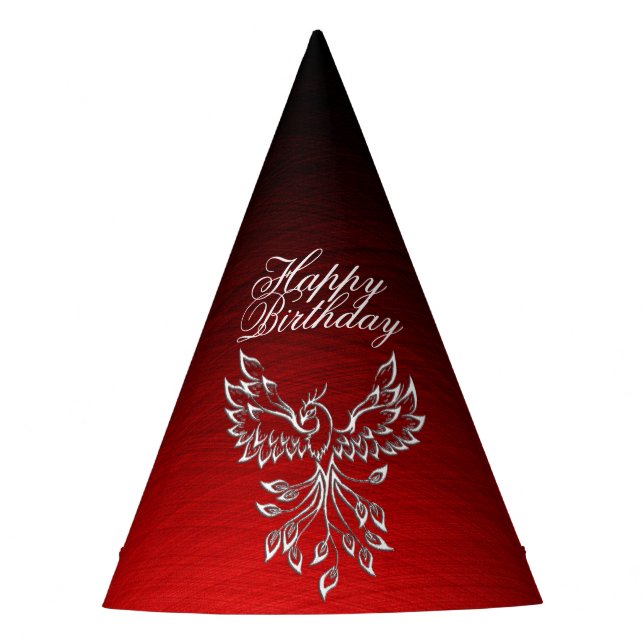Red Black Ashes und Phoenix Partyhütchen (Vorderseite)