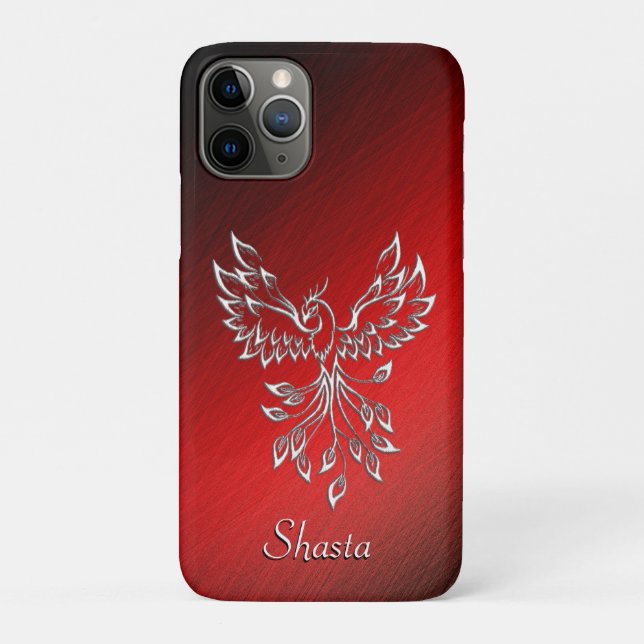Red Black Ashes und Phoenix Personal Case-Mate iPhone Hülle (Rückseite)