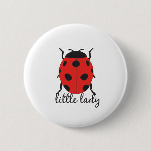 Red & Black Baby Ladybug Niedlich Red Ladybug Inse Button