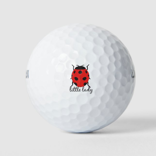 Red & Black Baby Ladybug Niedlich Red Ladybug Inse Golfball (Vorderseite)