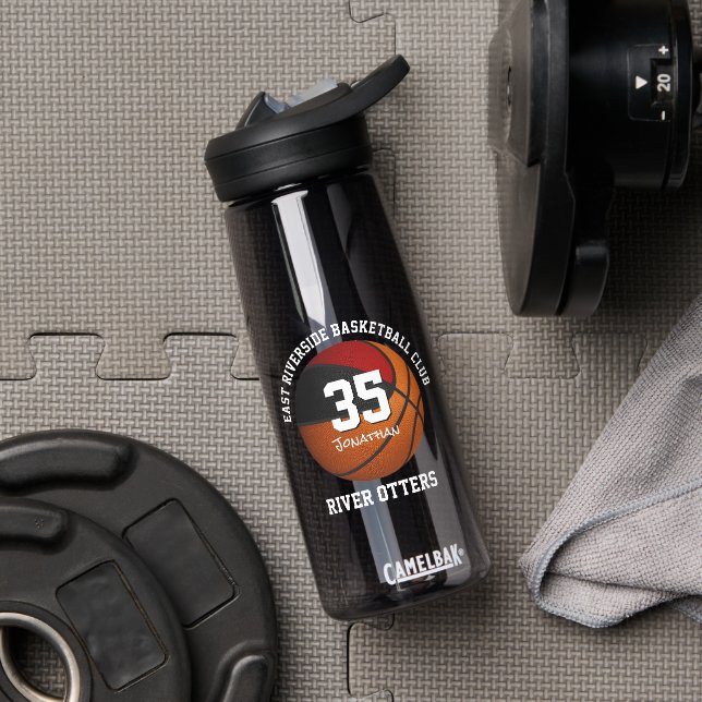 Red Black Basketball Team - Vereinsname Trinkflasche (Fitnessstudio)