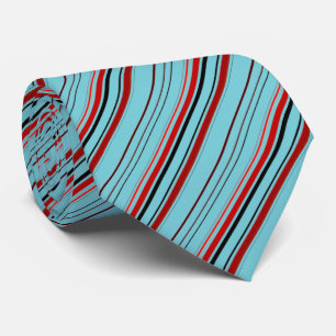 Red Black Blue Brown Streifen Krawatte