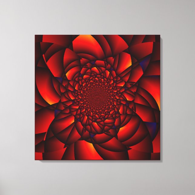 Red Black Blue Petal Leinwanddruck (Vorderseite)