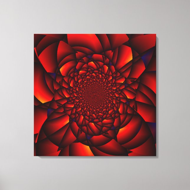 Red Black Blue Petal Leinwanddruck (Vorderseite)