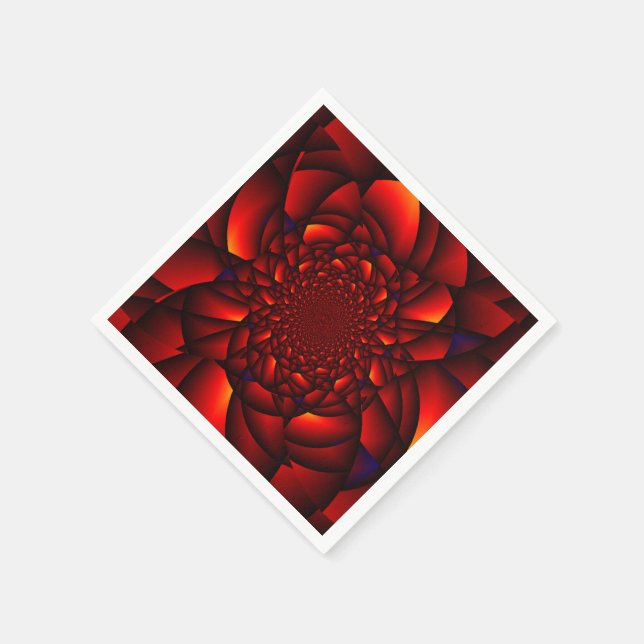 Red Black Blue Petal Serviette (Ecke)