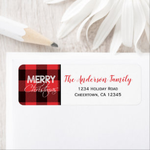 Red & Black Buffalo Kariert   Ferien-Rücksendeadre