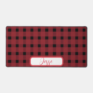 Red Black Buffalo Kariert Gingham Schreibtischunterlage