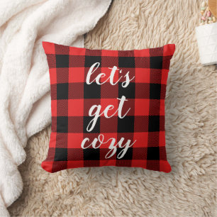 Red Black Buffalo Kariert Lumberjack Personalisi Kissen