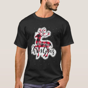 Red & Black Buffalo Kariert Rentier Deer Merry Chr T-Shirt