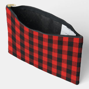 Red Black Buffalo Kariert Zubehörtasche